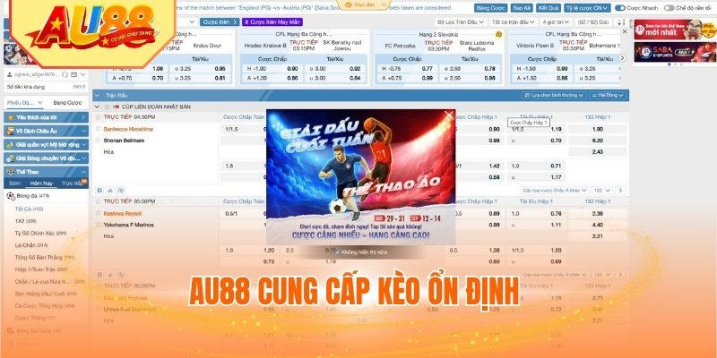 Saba Sports Au88 cung cấp kèo ổn định